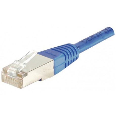 Cordon patch RJ45 f/UTP cat 5e bleu 0,15 m