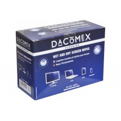 DACOMEX Duo boîte de 2x10 lingettes humides - /sèches pour LCD