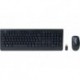 DACOMEX Pack clavier & souris slim sans fil 2.4 ghz noir