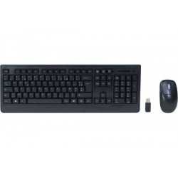 DACOMEX Pack clavier & souris slim sans fil 2.4 ghz noir