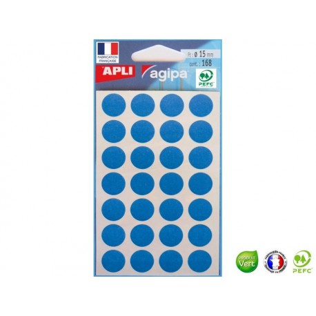 APLI AGIPA 168 pastilles bleues ø 15 mm