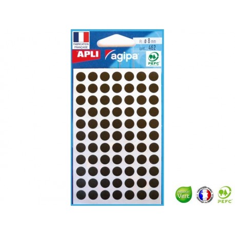 APLI AGIPA 462 pastilles noires ø 8 mm