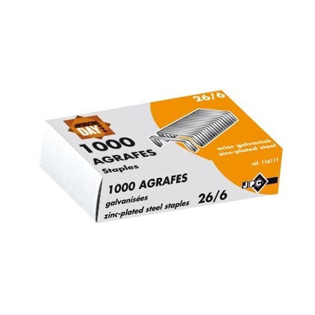 BOITE 1000 AGRAFES 26-6 GALVANISEES