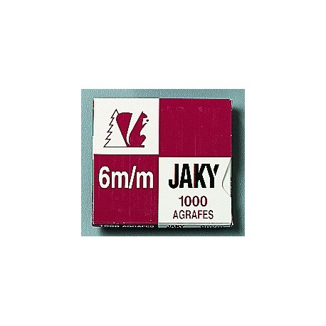 Boîte de 1 000 agrafes type JAKY 6 cuivrée