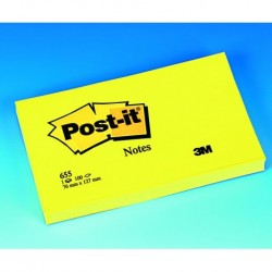 POST-IT Bloc jaune 76 x 127 mm