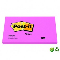 POST-IT Bloc couleurs néon rose76 x 127 mm
