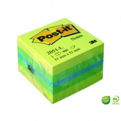 POST-IT Mini-cube pastel multicolore