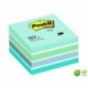 POST-IT Bloc cube Gamme Aquarelle bleu