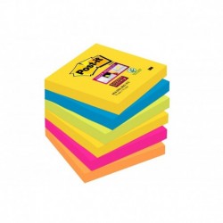 POST-IT Lot de 6 blocs Super Sticky Rio 76 x 76 mm