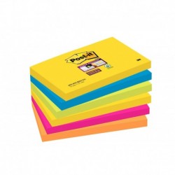 POST-IT Lot de 6 blocs Super Sticky Rio 76 x 127 mm