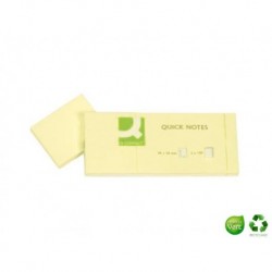 Q-CONNECT Lot de 3 blocs jaune Quick Notes 40 x 50 mm