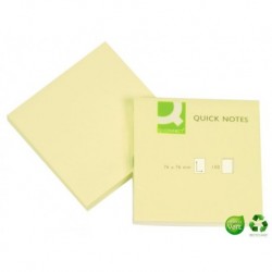 Q-CONNECT Bloc jaune Quick Notes 75 x 75 mm