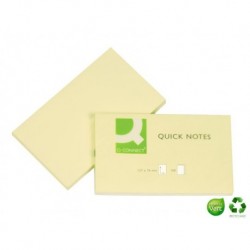 Q-CONNECT Bloc jaune Quick Notes 75 x 125 mm