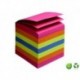Bloc cube recyclé coloris arc-en-ciel