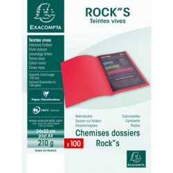 Lot de 100 chemises rock’s rouge turc