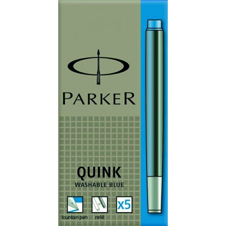 PARKER Etui de 5 cartouches Quinck Bleues