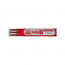 PILOT Etui de 3 recharges Frixion 0,5mm Rouge