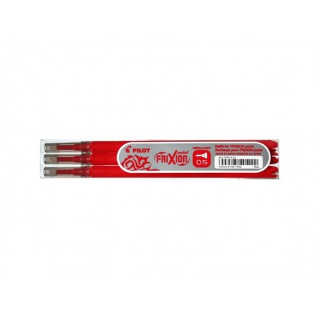 PILOT Etui de 3 recharges Frixion 0,5mm Rouge