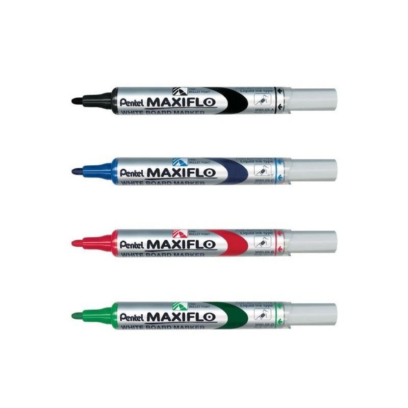 Pentel Maxiflo Pochette 4 Marqueurs tableau blan…