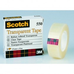 SCOTCH Rouleau d'adhésif transparent tape 550 sachet 19 mm x 33 m