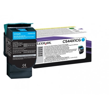 LEXMARK C544X1CG Toner Cyan Très Haute Capacité