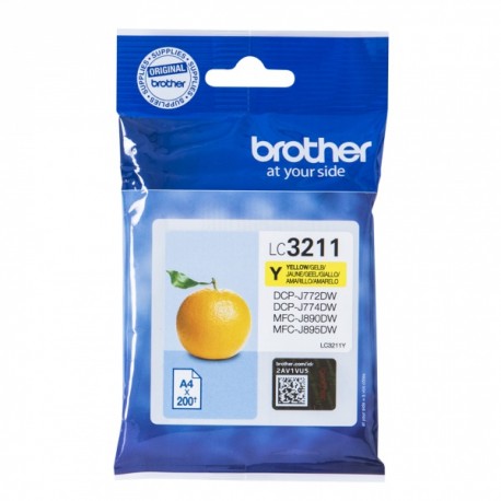 BROTHER Cartouche encre LC3211Y Jaune 200 pages