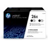 HP Pack 2 Cartouches Toner 26X noir 2x 9 000 pages