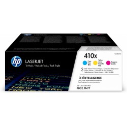 HP Pack 410X 3 Cartouches Toner HC Cyan, Magenta, Jaune 3x5 000 pages