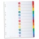 AVERY Intercalaires Mylar carte forte 12 touches format A4