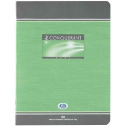 CONQUERANT Cahier 7 piqûre L17 x H22 cm 96 pages, grands carreaux