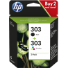 HP 303 Pack 2 cartouches (noir + couleurs) (3YM92AE)