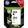 HP 304 pack 2 cartouches (noir + couleurs) - 3JB05AE