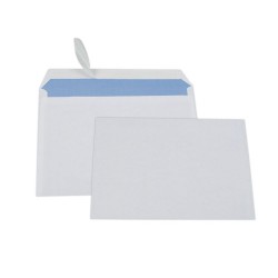 500 enveloppes blanches économiques C5 80 g auto-adhésives