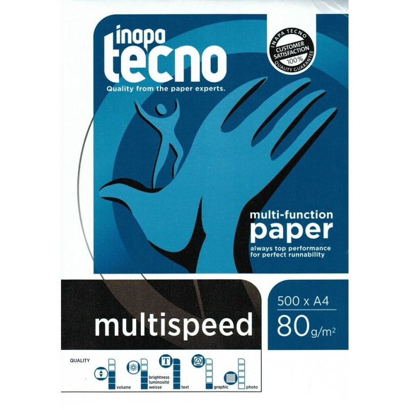 Papier blanc ramette multifonction 100% recyclé tecno Pure 80g A4