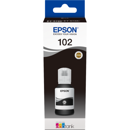 EPSON Bouteille encre Ecotank 102 Noir Pigment 127ml