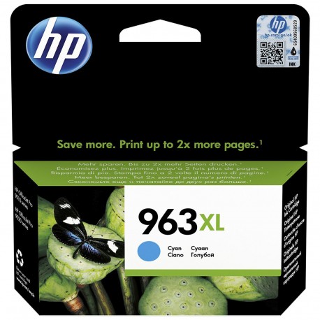 HP 963XL Cyan Cartouche d'encre Originale (3JA27AE)