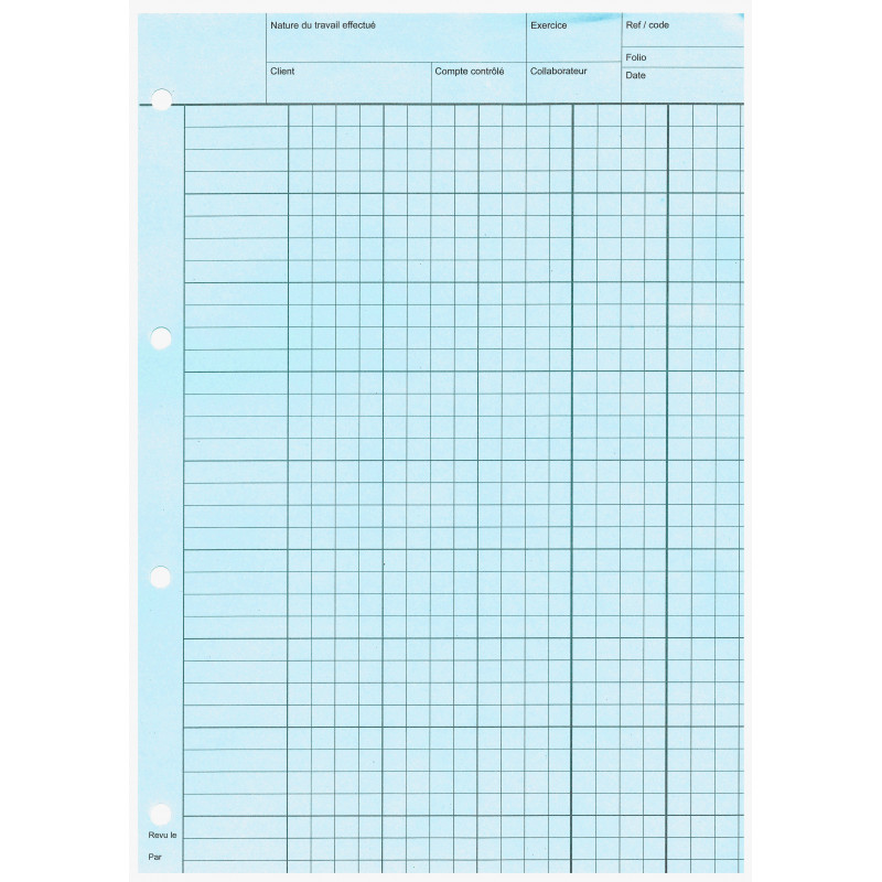 Bloc Audit 100 Feuilles de travail personnalisées avec logo