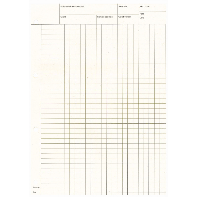 Bloc Audit 100 Feuilles de travail personnalisées avec logo