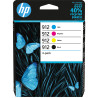 HP 912 Pack de 4 Cartouches authentiques (Noir,Cyan,Magenta,Jaune) (6ZC74AE)