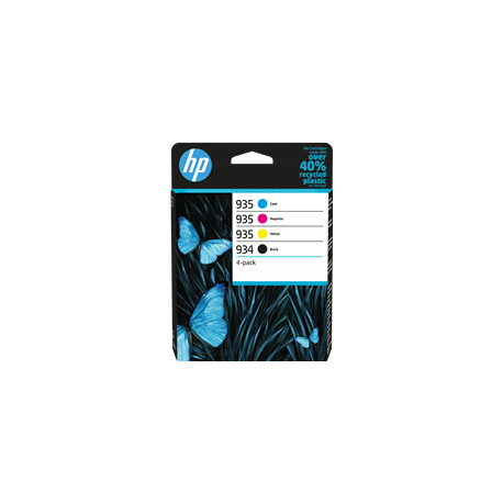 HP 934/935 Pack de 4 Cartouches authentiques (Noir,Cyan,Magenta,Jaune) (6ZC72AE)