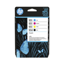 HP 950 / HP 951 Pack de 4 Cartouches authentiques (6ZC65AE)