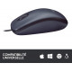 Logitech B100 Souris Filaire USB - Ambidextre - Noire