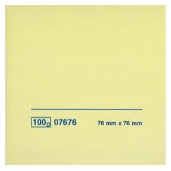 Lot de 12 Blocs Tartan 76x76mm Jaune