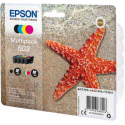 EPSON 603 Multipack Etoile de Mer (Noir, Cyan, Jaune, Magenta) 10,6ml (C13T03U64010)