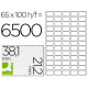 Q-CONNECT Boîte de 6500 étiquettes multi-usages blanches 38,1 x 21,2mm