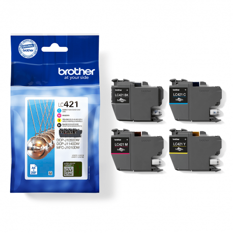BROTHER LC421VAL Pack 4 cartouches 200 pages