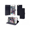 MUVIT Etui clapet noir pour iPhone 6 plus / 6S plus - avec 3 rangements cartes