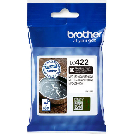 BROTHER LC422BK Cartouche Encre Noir 550 pages