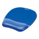 FELLOWES Tapis de souris avec repose poignet bleu - Gamme gel crystals