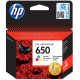 HP 650 Cartouche d'encre Trois couleurs (Cyan, Magenta, Jaune) authentique (CZ101AE)